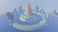 Players can make huge structures easily in this mode, though this particular structure was made in Survival Mode (Image via u/FL3XSHOP Reddit)